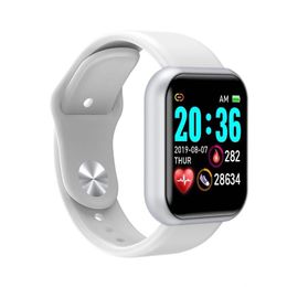 D20 Smart Watch Femmes Men Men imperméable Bluetooth SAFT SAXE FITNY Tracker Y68 Smart Bracelet Sports Smartwatch pour iOS Android