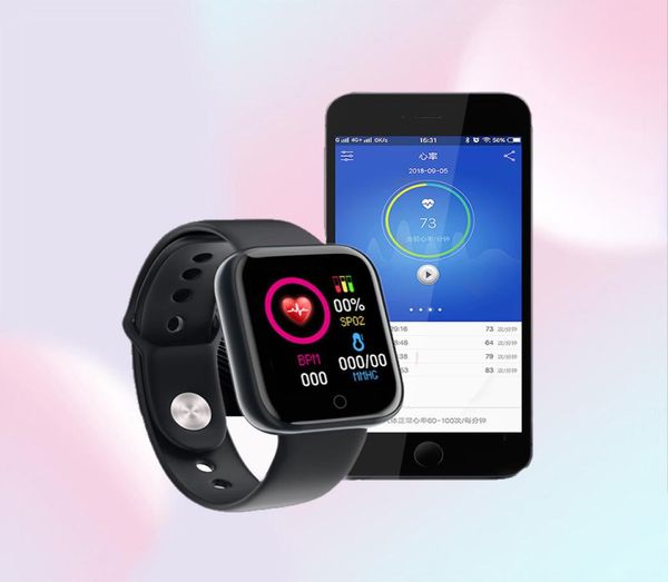 D20 Sport montres intelligentes pour homme femme cadeau montre intelligente numérique Fitness Tracker montre-Bracelet pression artérielle Android ios Y687287030