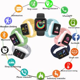 D20S Macaron Smart Watch Heart Monitor Fitness Tracker Waterdichte sport smartwatch voor dameshorloges voor heren