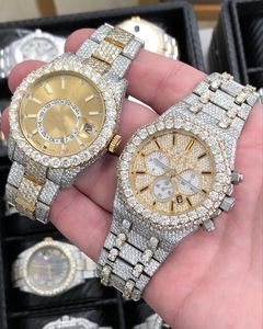 montres de luxe hommes montre montres de créateurs haute qualité mouvement montres hommes moissanite montre glacé montre diamant montre montre automatique montre mécanique 094