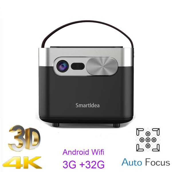 Projecteur D25 Full HD 1920x1080 4K 3D ANSI 1000lumens Android (3G + 32G) 5G wifi DLP Proyector projecteur vidéo à mise au point automatique
