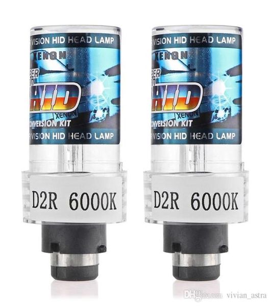 D2R D2S 6000K coche Hid faro luz de circulación diurna Drl lámparas de xenón HID D2R lente de proyector de xenón HeadLight6770241