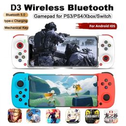 D3 GamePad Wireless BT50 Controlador de juego estirable para teléfonos móviles Android Joystick Eat Chicken para Switch PC 240418