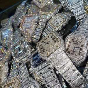 luxe horloges herenhorloge designer horloges hoge kwaliteit beweging horloges mannen moissanite horloge iced out horloge diamanten horloge montre automatisch mechanisch horloge 099