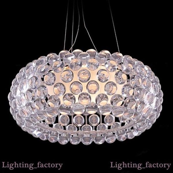 D35 50 65 cm Suspension moderne Foscarini Caboche lampe à suspension en acrylique lumière sueur Ion boule en acrylique suspension moderne rustique ligh201Q