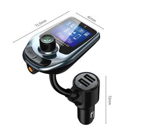Kit de chargeurs de voiture sans fil Bluetooth D4/D5, lecteur MP3, transmetteur radio, adaptateurs audio, haut-parleur FM QC3.0, chargeur USB rapide, écran LCD AUX