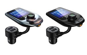 D4 D5 Wireless Bluetooth Car Kit MP3 Player Radio Zender O Adapter QC3.0 FM SPREKER SNEL USB -Lader Aux LCD LCD Display7250819