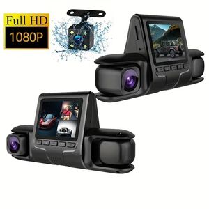 D426 Auto DVR Full HD 3 Kanalen Dash Cam Voor Binnen Achter Drieweg Auto Dash Camera IR Nachtzicht Loop Recording