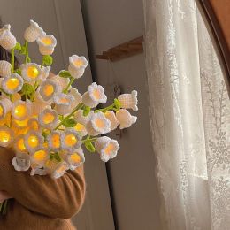 D5 DIY LILY LED LED NIGHT LUCHES DE LA GARLANA VALLEA Hada de hadas Regalo Lámpara de flores hecha a mano Sala de cumpleaños de la boda Decoración de cumpleaños de la boda