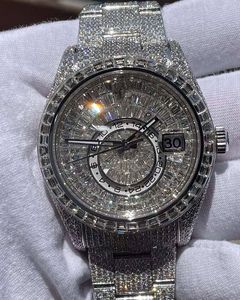 luxe horloges herenhorloge designer horloges hoge kwaliteit beweging horloges mannen moissanite horloge iced out horloge diamanten horloge montre automatisch mechanisch horloge 065