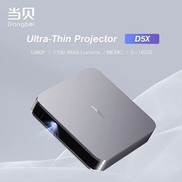 D5X 1080P Full HD Projector LED Mini Draagbare Smart Home Theater 3D Wifi 1100 ANSI Cinema Bluetooth Beamer