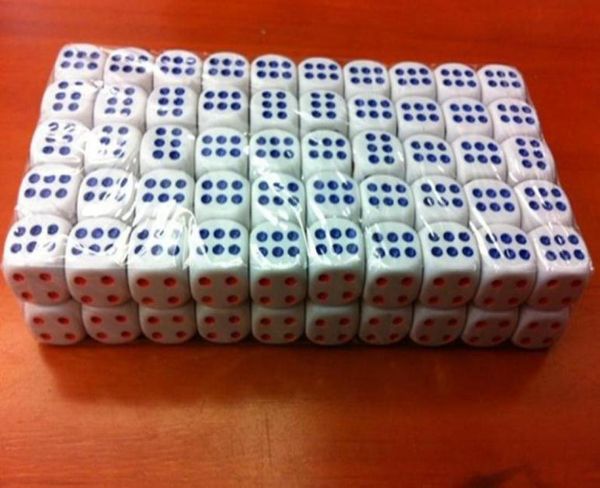 D6 14 mm blanco DICE DICE RED AZUL Point Normal Dice Bosons Dices de alta calidad Casino Casino Craps Party Playing Dices N465372394
