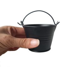 D6H5cm Tinysucculents Planters Mini -pails Zwart Kleine emmers voor feestkapcadeau16000505050