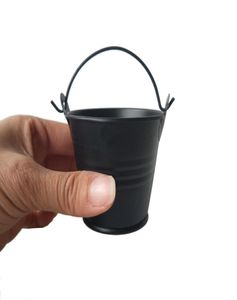 D6H5cm Tinysucculents Planters Mini -pails Zwart Kleine emmers voor feest Candy Gift Box3069765