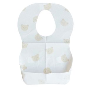 D7WF paquet de 50 bavoirs jetables bave d'alimentation sans tracas pour bébés onthego 240125