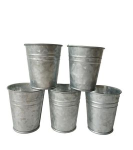 D7xh7cm Plaisiers galvanisés Small Silvery Nursery Pots Mini succulents Pots Boîtes en étain Papots de fleurs SF0483886247