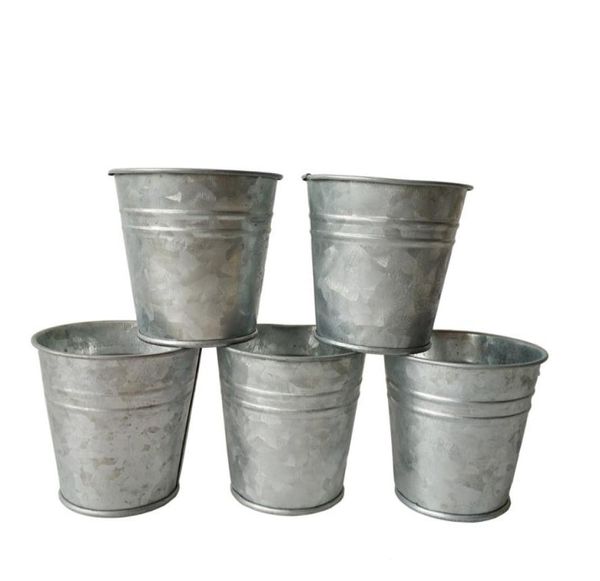 D7xh7cm jardinières galvanisées petites pots de pépinière argentés mini succulents pots en fer