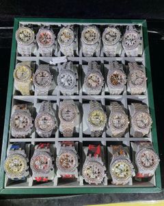 relojes de lujo reloj para hombre relojes de diseño relojes de movimiento de alta calidad reloj de moissanita para hombre reloj helado reloj de diamantes reloj mecánico automático 103