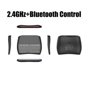 D8 Pro English Backlit Remote Air Mouse Mini Keyboard con luz de fondo del panel táctil más i8 Bluetooth 2.4GHz Control inalámbrico para Android Smart TV Box MXQ M8S X96 T95 X92