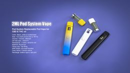 vape-pen E-sigaretten 1 ml 2 ml vervangbaar pod-systeem keramische spoelcartridge 280 mah oplaadbare batterij