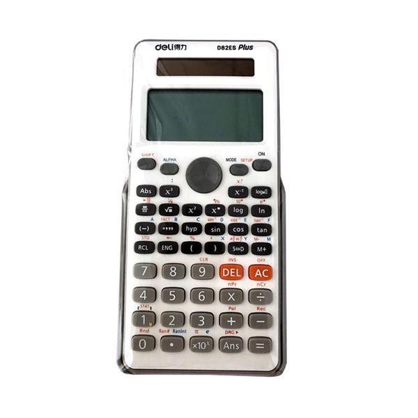 D82es Calculatrice scientifique double puissance Solar Power + Coin Batteries Calculatrice Calculer la livraison aléatoire de 4 couleurs