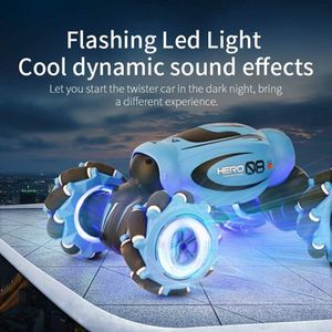 D876 4WD RC RAD Radio Gesto Inducción Música Luz Twist Twist Strip de alta velocidad Control remoto Off Road Drift Vehículo Modelo de coche