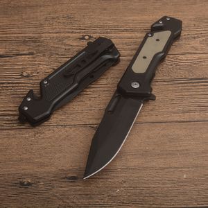 DA316 Flipper Zakmes 3Cr13Mov Zwart Drop Point Blade G10/Rvs Handvat Bijgestaan Snel Open Map Messen met doos