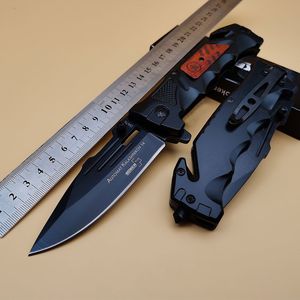 DA75 High Hardness Pocket Folding Knife Outdoor Camping Hunting Knife Stainless Steel Tactical Survival Knife Black Cutter