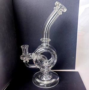 dab rig asvangers Waterpijpen Rookaccessoires Rond Gat Dik Glas Bong olieboor Blister Bong volledige hoogte 8.6 inch