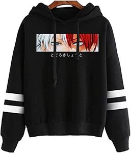 Dabi Eyes Sudadera con capucha Boku No Hero Academia Anime Sudaderas con capucha impresas My Hero Academia Sudadera con capucha a rayas Jersey Ropa de invierno Y1109