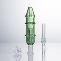 Dabpipes NC012 Verre Bong à Eau Pipe à Fumer 10mm 14mm Titane Quartz Clous En Céramique Quartz Banger Nail Clip Bleu Vert Tour Claire Style Dab Rig Bubbler Pipes