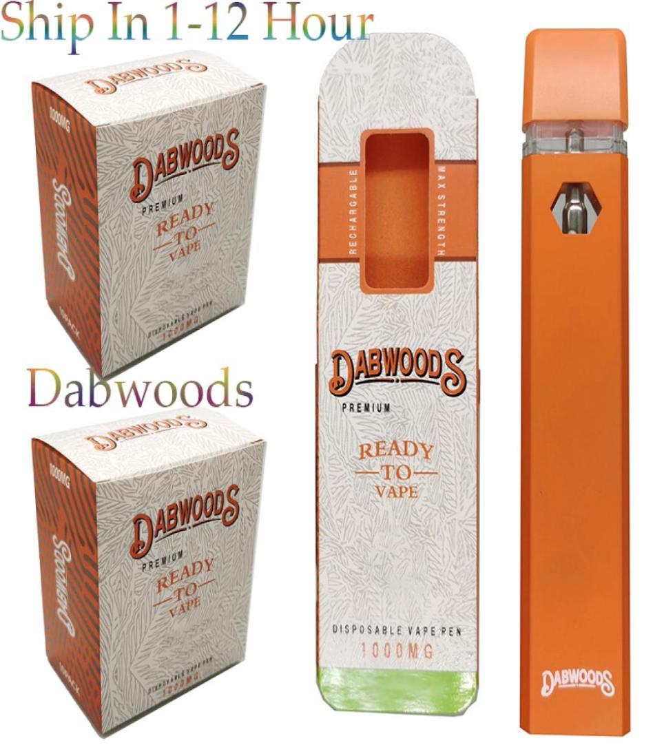 Dabwoods Disposable Vape E cigarette Empty 10ml Rechargeable Pens Pods Starter Kit Ceramic Coil Vaporizer Thick Oil Carts 280mah 4879621