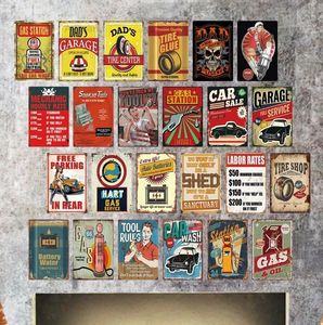 Dad's Garage Métal Peinture Moto Tin Signs Plaque Métal Vintage Shabby Chic Mur The Pub Bar Dads Garage Décoration de la Maison personnalisée Art Decor Taille 30X20CM w01