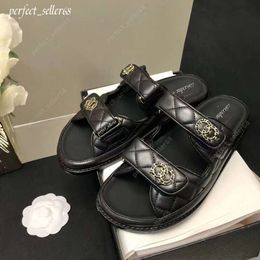 Dad Sandaal Slip aan zonder de achterste band kanaal vrouwen zomer dad dia muilezel schuif platschoenen ontwerper sandalen buckle dia