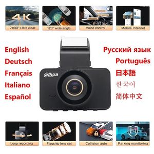 Dahua 8MP 4K HDR Dash caméra voiture S5 GPS F2.2 grande ouverture surveillance de stationnement WiFi téléphone nuit algorithme g-sensor
