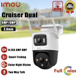 Dahua Imou Cruiser Dual 6mp 8MP Outdoor Wifi Pt Camera Home Security IP AI Human Vehicle Detection Surveillance