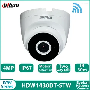 Dahua IPC-HDW1430DT-STW 4MP IR30M IP67 prise en charge à focale fixe Mini caméra de Surveillance bidirectionnelle avec globe oculaire intelligent H.265 Wifi Surveillance