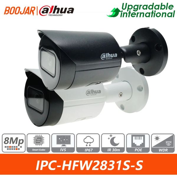 Dahua Original IPC-HFW2831S-S-S2 caméra Ip 8MP Lite IR caméra réseau à focale fixe peut mettre à niveau IP67 IR 30m 240126