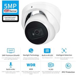 Dahua Poe Security Dome Survering Camera IP Camera Outdoor Home Camera 5 Million Pixel Infrared Network Camera avec microphone H265C ODECI Ntelligentd Esectioni P671 66F