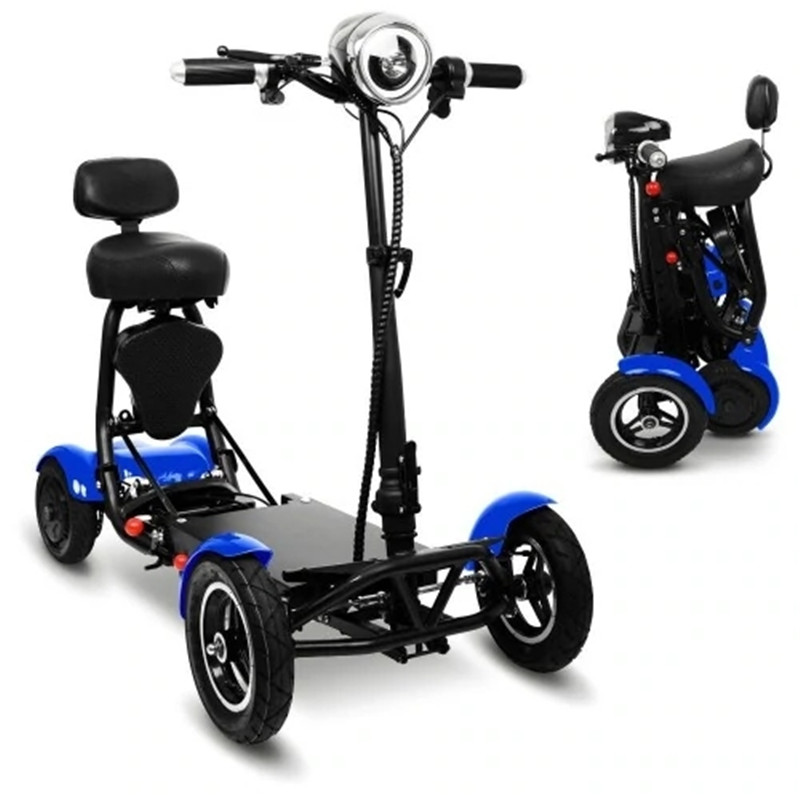 Электрический скутер для пожилых людей Daibot, 4 колеса, электрические скутеры, 10 дюймов, 500 Вт, складной электрический скутер для инвалидов, синий/черный/красный