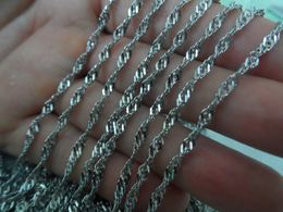 Dagelijkse aanbiedingen in Bulk 5 Meter / Lot Zilver Rvs Charmant Twisted Link Chain DIY Sieraden Vinden / Markeren Vrouwen 3.5mm Wide