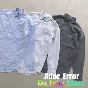 Daily Long Mouw Blouse Casual Shirts Cinder Pocket Men Dames Gescheurd Label Logo Shirts 1: 1 Plaid van hoge kwaliteit