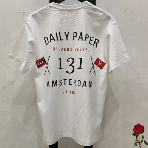 Dagelijkse papieren t-shirts heren dames tops tee Amerikaanse brief afdruk ronde nek vintage streetwear dagelijkse papieren kleding