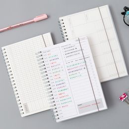 Blocs de notas Diario Semanal Mensual 2021 Planificador Espiral A5 Cuaderno Tiempo Memo Organizador de planificación Agenda Escuela Oficina Horario estacionario