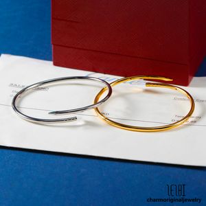Dunne nagelarmbandontwerper voor vrouw sierlijke armband nagelsarmband Designer sieraden voor mannen goudbangle voor vrouw klein model zuster armbanden armbanden ontwerper