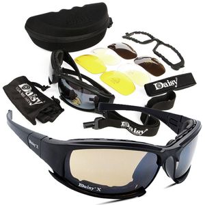 Daisy C5 lunettes tactiques polarisées Airsoft Paintball tir lunettes militaires randonnée en plein air protection armée lunettes de soleil 4 lentilles