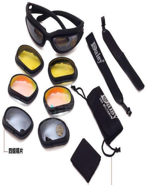 Daisy C5 Poliarbonato táctico Desierto Tormenta Sports Sunglasse Sunglasse Riding Eye Protection Goggles para Airsoft U1786514