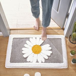 Daisy Ingang Deur Mat Voor Slaapkamer Woonkamer Absorberende Keuken Tapijten Antislip Badkamer Vloer Tapijten Zachte Voet Pad 210301