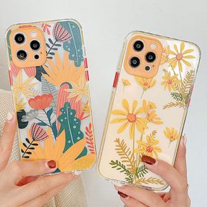 Fundas de teléfono con diseño floral de margaritas para iPhone 12 11 Pro MAX XS XR 7 8, funda protectora trasera con estampado de señora bonita, logotipo personalizado