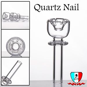 Quartz Nail Daisy Style avec petit clapet à 4 fentes pour bong en verre universel sans joint universel de 19 mm